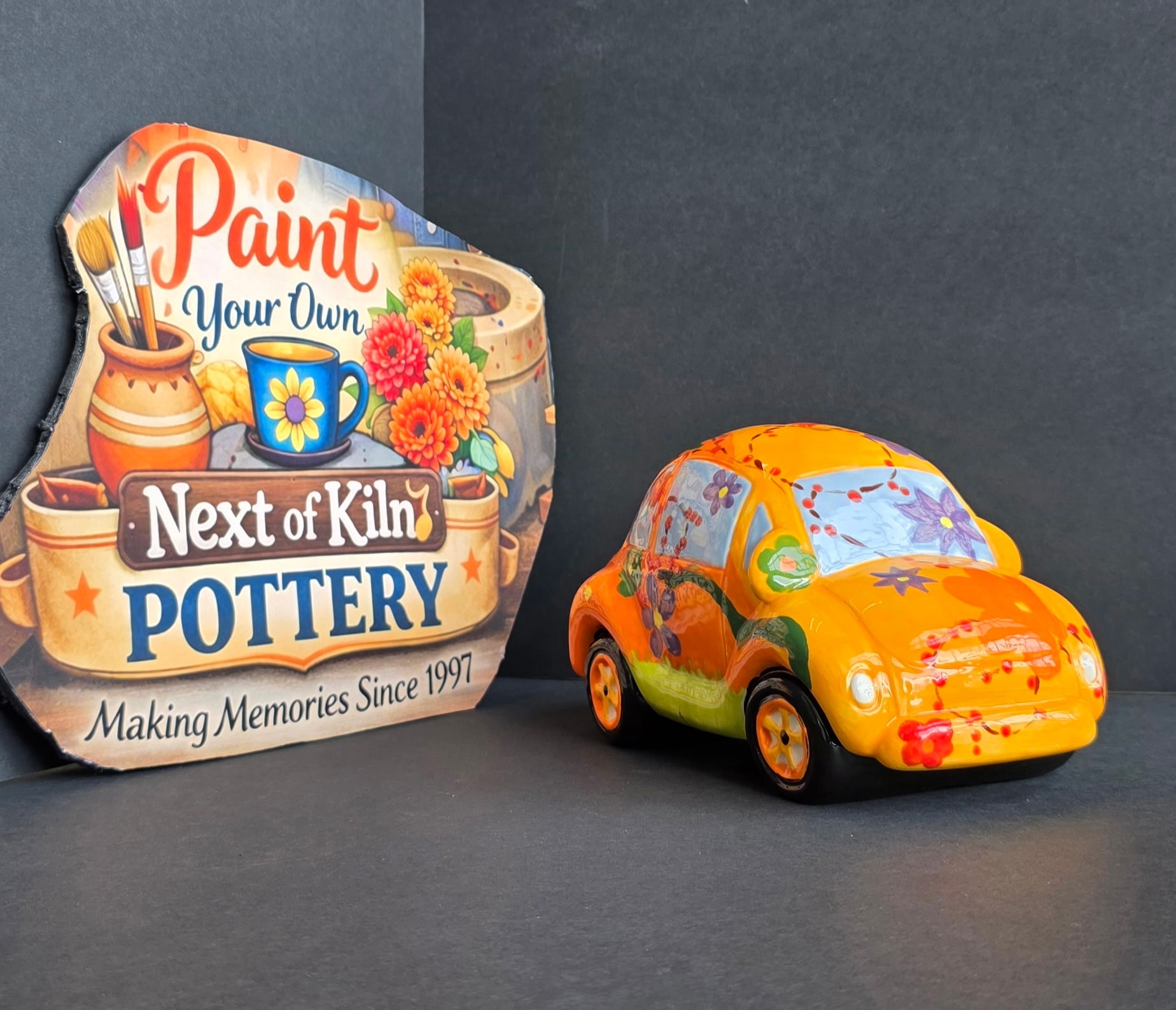 Paint-your-own pottery kit car