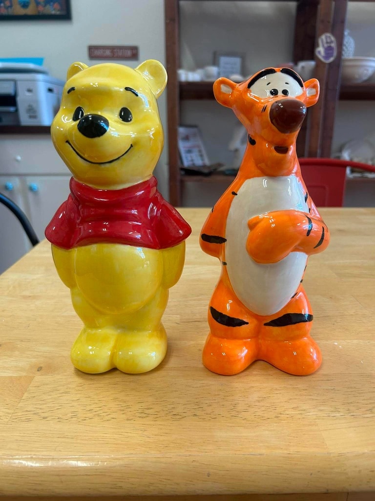 Winnie the Pooh and Tigger ceramic figurines